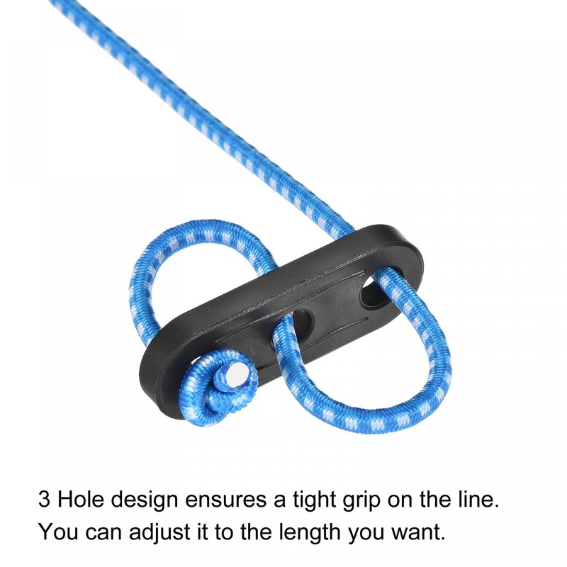 sourcing map Tent Rope Buckles, 5.4mm Plastic Guyline Adjuster Cord