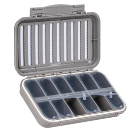 QualyQualy Fly Fishing Box, 4 Layer Foam Files Box Streamer Storage Organizer Waterproof, 15.6 x 10.8 x 4.5Big Capicaty Flies Storage (Leaf Foam)