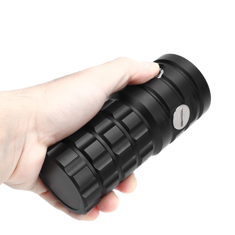 Diving Flashlight Super Bright Flashlight 18000LM Aluminum Alloy IPX8 Waterproof