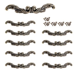 Dophee 10Pcs Retro Door Handle Cabinet Knob Pull Bronze for Drawer Wardrobe Cupboard Closet Dresser Furniture 75 * 15MM