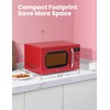 COMFEE' Retro Small Microwave Oven With Compact Size, 9 Preset