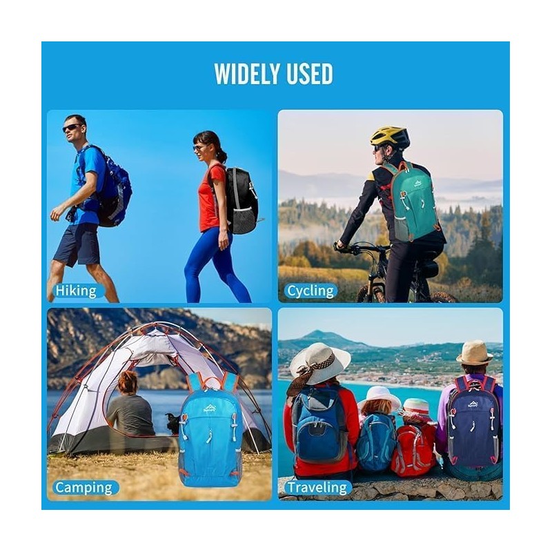 Mochila Senderismo, Mochila Plegable 40L, Mochila de Viaje