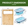 Happylivery Bamboo Cutting Board - Includes 2 Collapsible Containers -