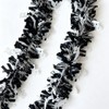 Halloween Tinsel Garland with Ghost Black Foil Metallic Xmas Tree