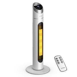 Electric Heaters for Indoor Use, 34" Tower Space Heater Large Room with Remote, 1500W, Thermostat, 12H Timer, 70° Oscillating, Overheat & Tip-Over Protection, V2-20251502WN2