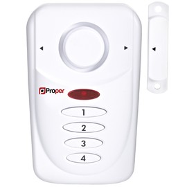 Proper Security P-SACKW-1 Magnetic Contact Window or Door Alarm Keypad Controlled Siren-White