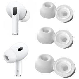 [3 Pairs] Adhiper airpods pro2 Eartips for Airpods Pro Eartips, Soft and Comfortable Eartips for Airpods Pro 2nd Generation Earbud Tips for Airpods pro Eartips Anti-Slip Noise Cancelling Earplugs
