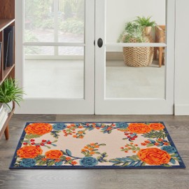 Nourison Home Aloha Multicolor 2' x 3' Area Rug - Easy Clean, Non Shedding, Bed Room, Living Room, Dining Room, Kitchen (2' x 3')