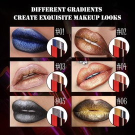 Shimmer Peach Orange Pale Gold Lipstick Long Lasting Metallic Lip Liner Shimmer for Women Makeup Double Colors Eyeshadow Stick Hydrating Highly Pigmented Coverage Non Stick Cup Lips makeup