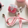 ChouXiLin AirPods 4 Case with Neck Strap - Pink Marble