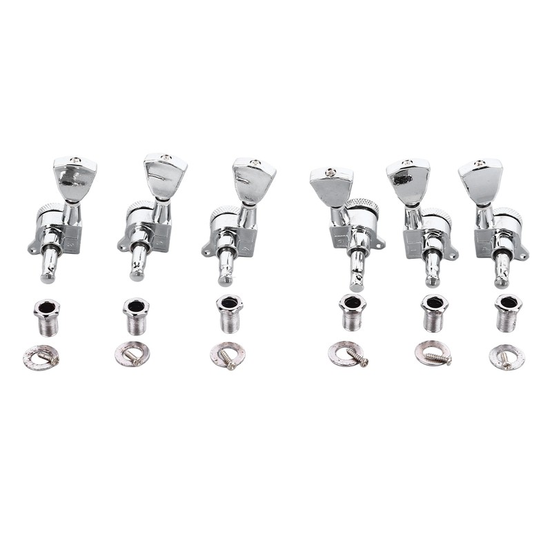 6PCS Guitar Locking Tuners Triangular Head String Tuning Key Pegs