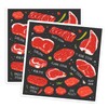 2X 10cm Steak Cuts Vinyl Stickers - Butcher Cooking Beef