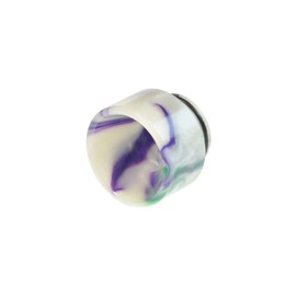 Armerah Anti Spit Back 810 Drip Tip eCig Mouthpiece Short/Extra-Wide Epoxy Resin 3 Pack White