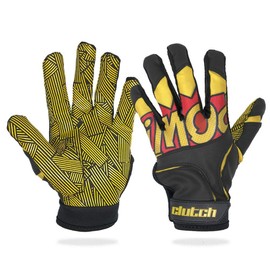 Clutch Sports Apparel Bam Pow! Baseball and Softball Batting Gloves - Super Grip Finger Fit for Adult and Youth - Performance Mesh & Perforated Sheep Skin Palm (Bam Pow!, X-Small)