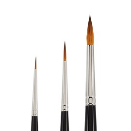 Kolinsky Red Sable Paint Brush Set of 3)