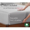 California Design Den King Fitted Sheet Deep Pocket, Soft 100%