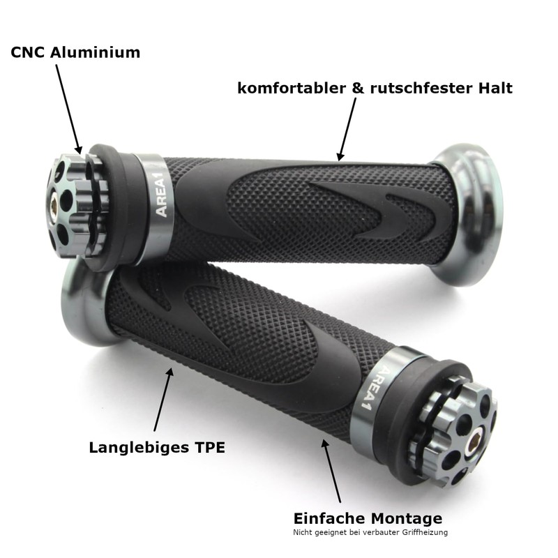 Universal Motorbike/Scooter Handlebar Grips Rubber Grip 22/24-25 mm (RS1)