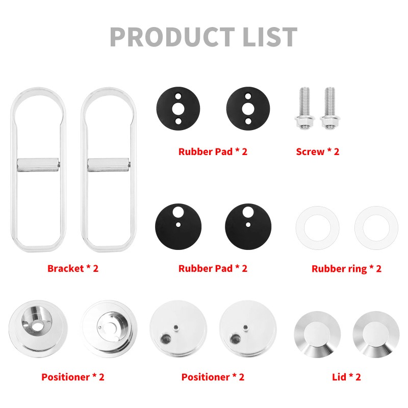 HDBUBALUS Drop Mirror Relocator Mount Kit Adjustable Mirrors For Harley