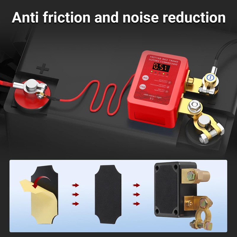 12V Intelligent Battery Power-Off Switch with Remote - Ideal for