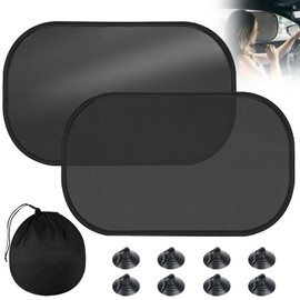 Car Window Shades For Baby 2 Pack Car Sun Shade for Baby Car Window Shade Car Sun Shade with 8 Suction Cups Blocks Harmful Uv Sun Glare Heat Fits Almost Every Car （50 * 30cm）