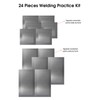 24-Piece Welding Practice Kit, 16 Gauge Steel Welding Coupons for