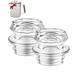 MEREZA 2 Pcs Coffee Percolator Glass Top Replacement Glass Knob Top for Coletti, Coleman, Eurolux, Stansport, Texsport, Stovetop Coffee Percolator with Filter