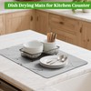Ptazucv 2 Pack Dish Drying Mat For Kitchen Counter,24"x16" Coffee