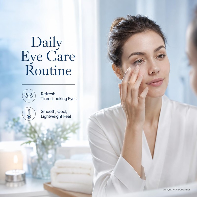 Caffeine Eye Serum with 360° Cooling Roller, Under Eye Serum