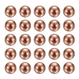 sourcing map 20 Pcs Bearing Balls, 8mm Diameter Precision Solid Copper Bearing Balls Pure Copper Ball Spheres for Machinery, Automotive, and DIY (T2 Copper)