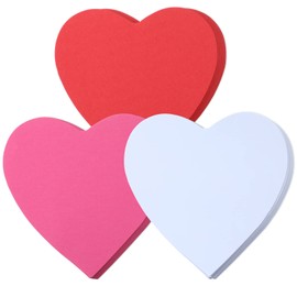 90 Pieces Heart Cutouts Paper Hearts Heart Shape Cards 5.5 Inches Large Valentine's Day Paper Cutouts with Glue Point Dots for Valentine's Day Craft (Red,Pink and White)