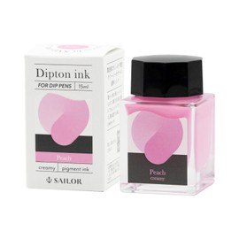 Sailor Fountain Pen Dip Pen Bottle Ink Dipton Creamy Ink Peach Creamy 13-1801-202 Bottled Ink Specifically Designed for Dip Pens