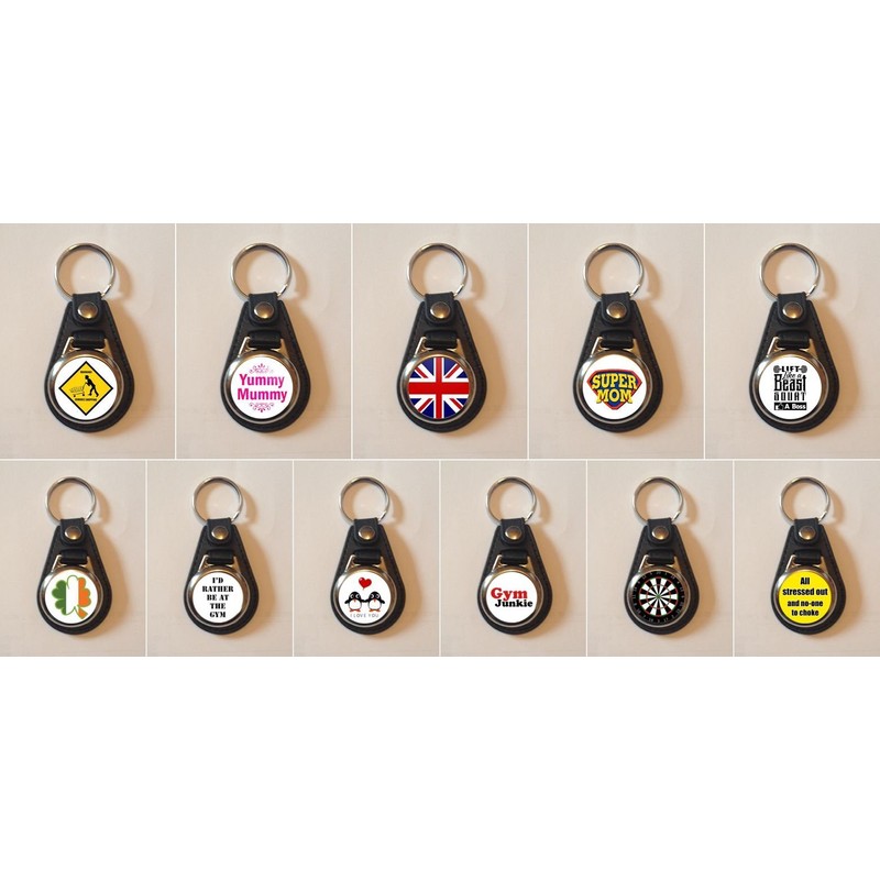 Union Jack/Great Britain Flag - Faux Leather Keyring