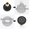 HXYHS Brass Shower Body Jet Matte Black Round Massage Side