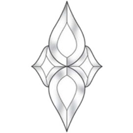 5" x 9-1/2" Exquisite Clear Glass Bevel Cluster EC620