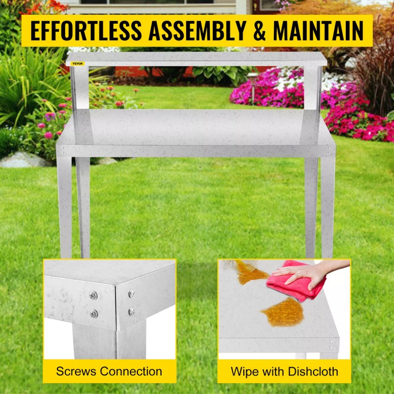 Vevor Banco Para Macetas Mesa De Jardín 44x24x44puLG