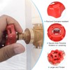 PATIKIL Outside Faucet Handle Square Stem Hole 8x8mm, ABS Round