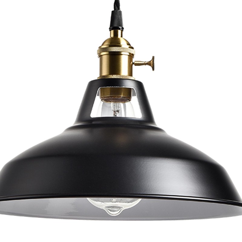 YUBOLE Industrial Hanging Lights with Plug in Cord, Black Barn