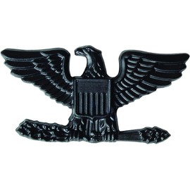 U.S. Army Metal Pin On Officer Rank BLACK - 1 PAIR (O6 - Colonel)