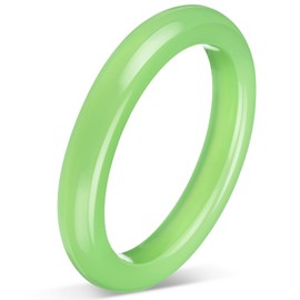 Landical 2.4'' Natural Jade Bracelet for Women Jade Bangle Bracelets with Box Good Luck Bangle Jewelry Gift for Mother(Emerald Green)