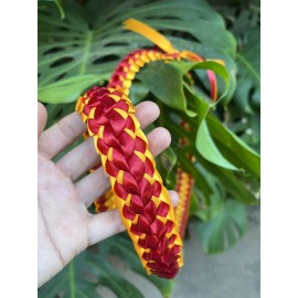 Maroon & Gold Ribbon Double Ribbon Graduation Lei (Custom orders available)