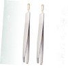 FOMIYES 2sets Quality Stainless Steel Eyebrow Tweezers Clamps Ergonomic Design
