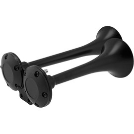 Vixen Horns Train Horn Kit for Trucks/Car/Motorcycle. Complete System with Dual Air Compressor, 2 Trumpets. Super Loud dB. Fits Vehicles like Pickup/Semi/RV/SUV 12v Black VXH2311DB