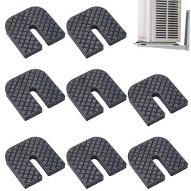 Ptenzor 8PCS Rubber Vibration Isolator Pads – Shock Absorbing Mount for Air Conditioner Condenser, Mini Split Outdoor Unit, Refrigeration Compressor – Heavy-Duty, Noise Dampening & Anti-Slip Design