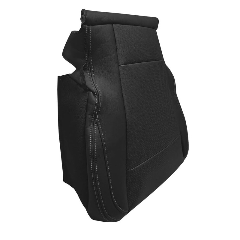 Lskioer Front Driver Side Bottom Perforated Leather Seat Cover Black