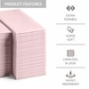 Servilletas desechables con tacto de lino rosa, servilletas de papel