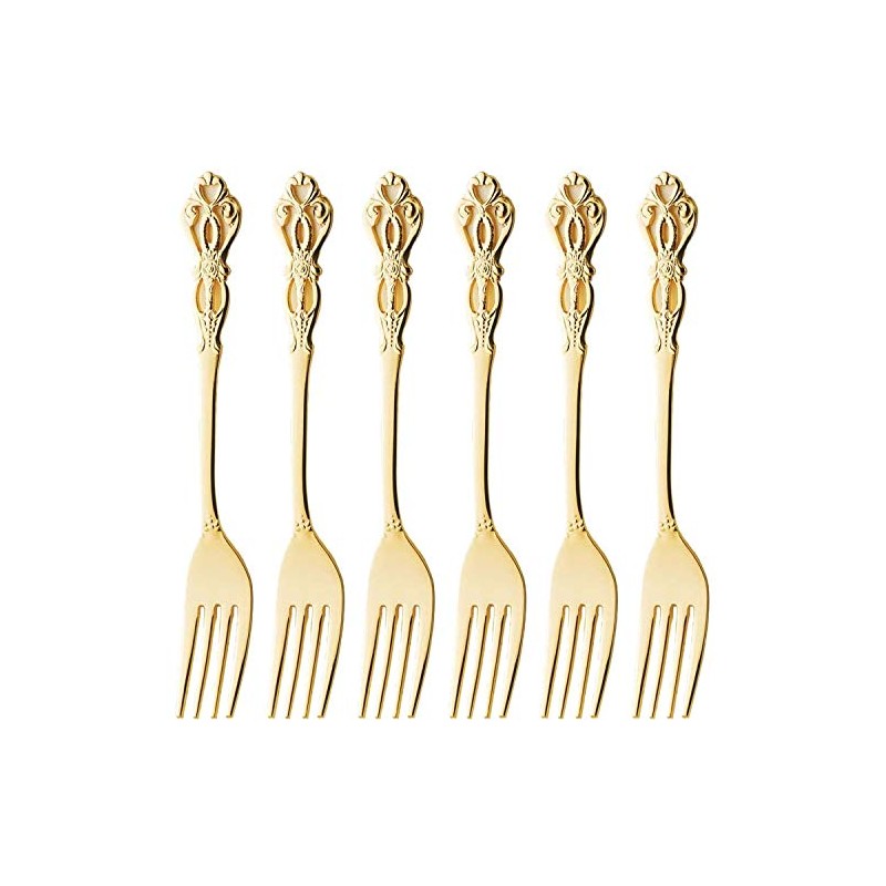 Takaguo Metal Rune Gold Dessert Fork Set of 6 519392