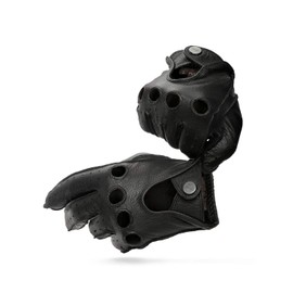 PEARLWOOD Steve Men's Leather Gloves for Drivers I Goat Leather I Black Size XL