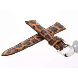 Michele Brand New Michele 18mm Natural Cheetah Print Patent Leather Watch Band Strap