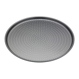 MasterClass Crusty Bake Non-Stick Pizza Tray for Regular and Pizza Oven, 32cm, Sleeved
