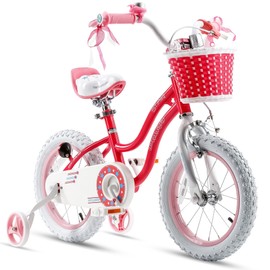 Royalbaby Stargirl Kids Girls Bike Bicycle with Basket Training Wheels 14 Inch Pink
